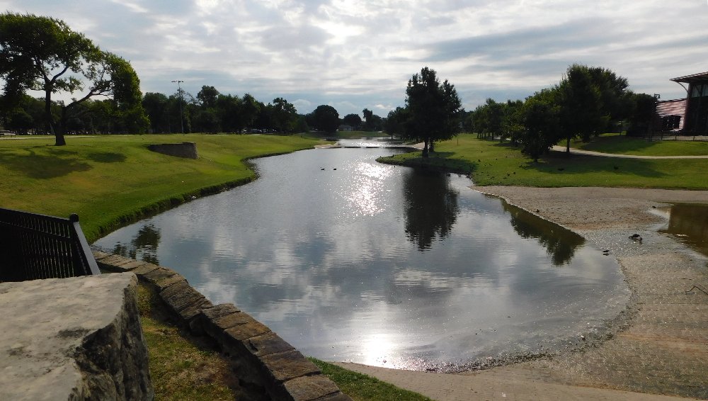 Upper Pond view from bridge, August 8, 2025